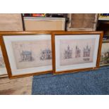 2 x reproduction architects prints Keal College, Oxford, a limited print Keal College, Oxford and