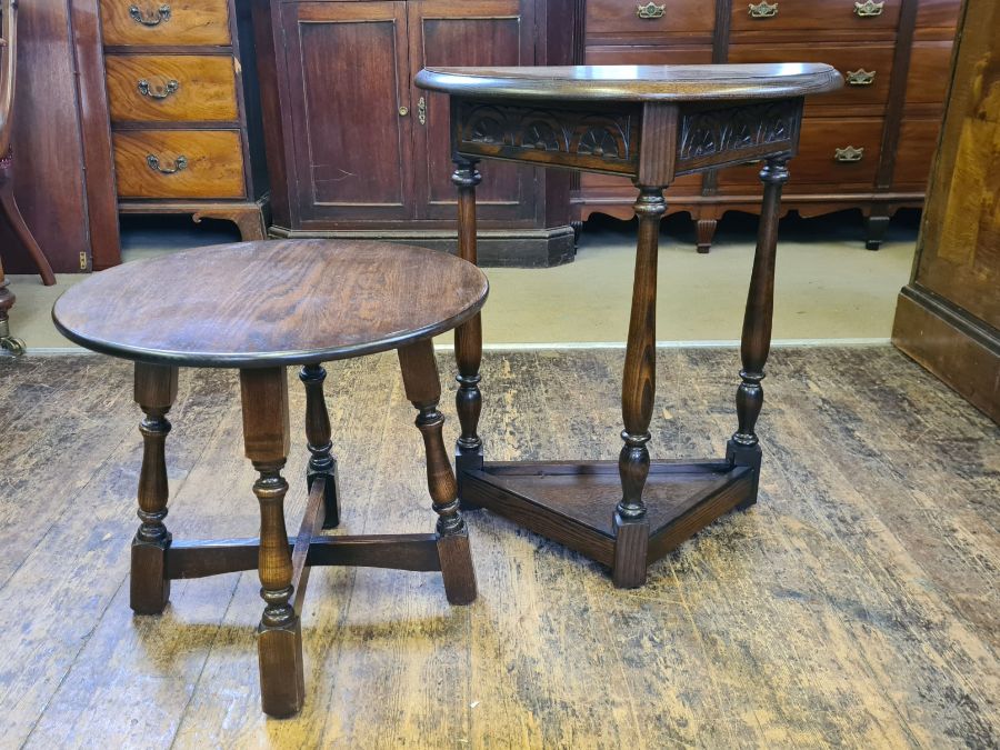 2 x Jaycee oak occasional tables.