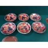 A set of 6 Moorcroft pomegranate pattern 16cm dishes.