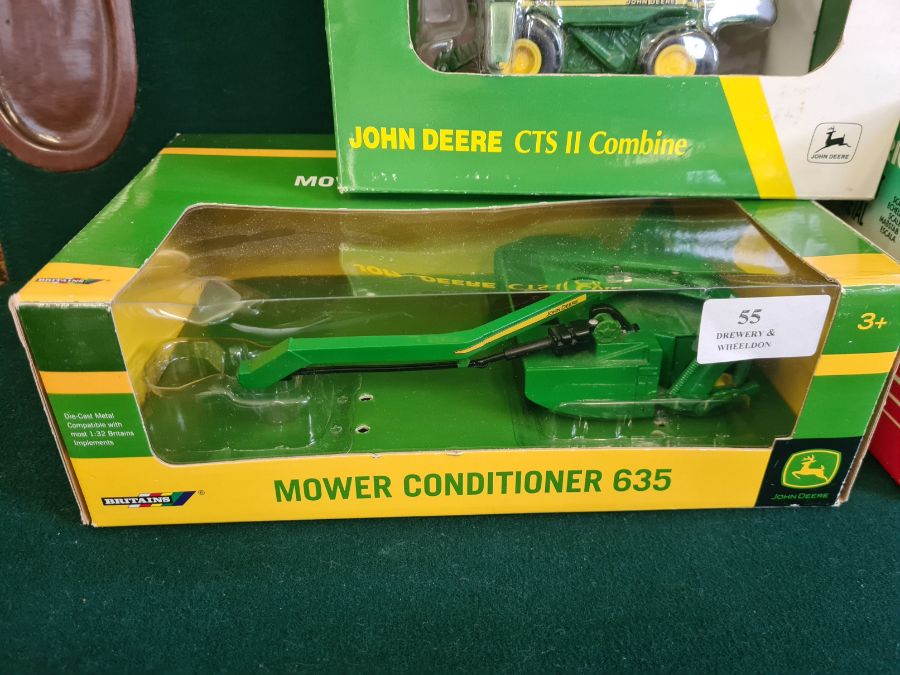 Britains John Deere mower conditioner 635 (part missing), ERTL John Deere CTS11 combine and Agricola - Image 2 of 4