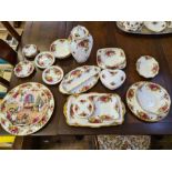 20 x various Royal Albert Old Country Roses items including dishes, pin dishes, lidded jar,