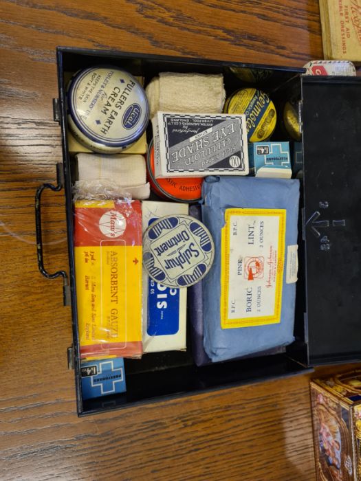 A WWII army armoured fighting vehicle, first aid kit and contents together with a small collection - Image 2 of 4