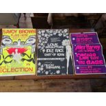 3 x 1960's Loughborough University concert posters.