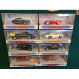 8 x Matchbox The Dinky Collection die cast cars in excellent boxed condition.