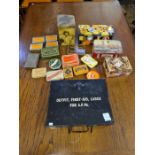 A WWII army armoured fighting vehicle, first aid kit and contents together with a small collection