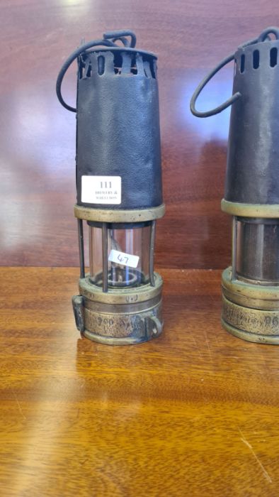 2 x vintage Richard Johnson, Clapham & Morris miners lamps and a protector miners lamp. - Image 3 of 4