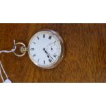 Dennison gilt cased gents pocket watch with working Swiss 17 jewel movement with subsidiary second
