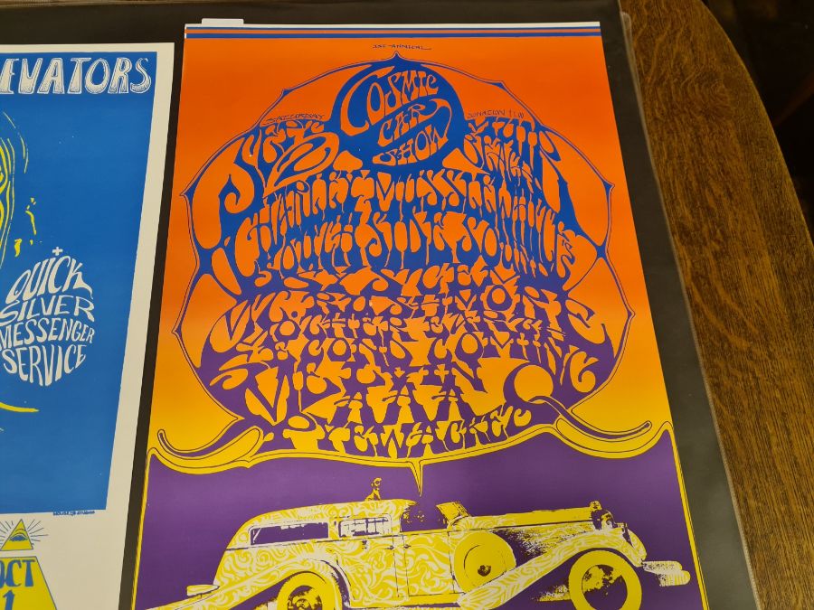 2 posters, Cosmic Car Show, Muir Beach 1967, Stanley Mouswe 385mm x 561mm and 13th Floor Elevators - Image 7 of 7