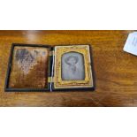 Littlefield Parsons & Co daguerreotype case with photographic plate.