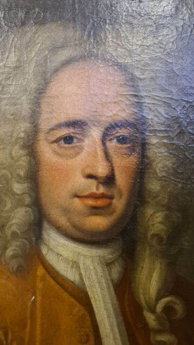John Verelst (d1734). Portrait Mr. Osborn, half length, in a brown coat and waistcoat and white - Image 6 of 6