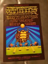 Bill Graham presents Hendrix. Rick Griffin/Victor Moscoso Second print poster, 14 1/3" x 21 1/2".