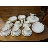 1970's Paragon Belinda pattern 6 place dinner and tea service comprising 42 pieces.