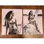 2 vintage Kodak photographic glamour images 51cm x 41cm.