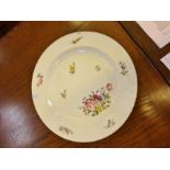 Royal Berlin charger with floral decoration, 39.5cm diameter, chip to the rim.