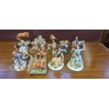 2 trays of asssorted figurines to include capodimonte, Tosca and Leonardo collection etc.