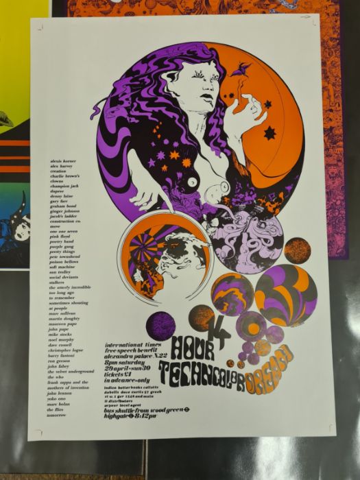 7 x Nigel Mentzels Spirits of the Sixties posters - Sgt Pepper Lonely Hearts Club Psychedelic - Image 6 of 8