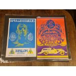 2 posters, Cosmic Car Show, Muir Beach 1967, Stanley Mouswe 385mm x 561mm and 13th Floor Elevators