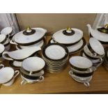 A comprehensive Royal Doulton Albany pattern dinner and tea service comprising 8 dinner plates, 8