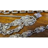 Various silver bracelets and chains, 112g.