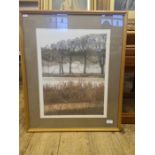 James Clark: River Mist original etching and Aquatint, signed and numbered 16/195, image size 19.25"