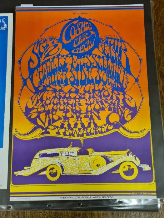 2 posters, Cosmic Car Show, Muir Beach 1967, Stanley Mouswe 385mm x 561mm and 13th Floor Elevators - Image 5 of 7