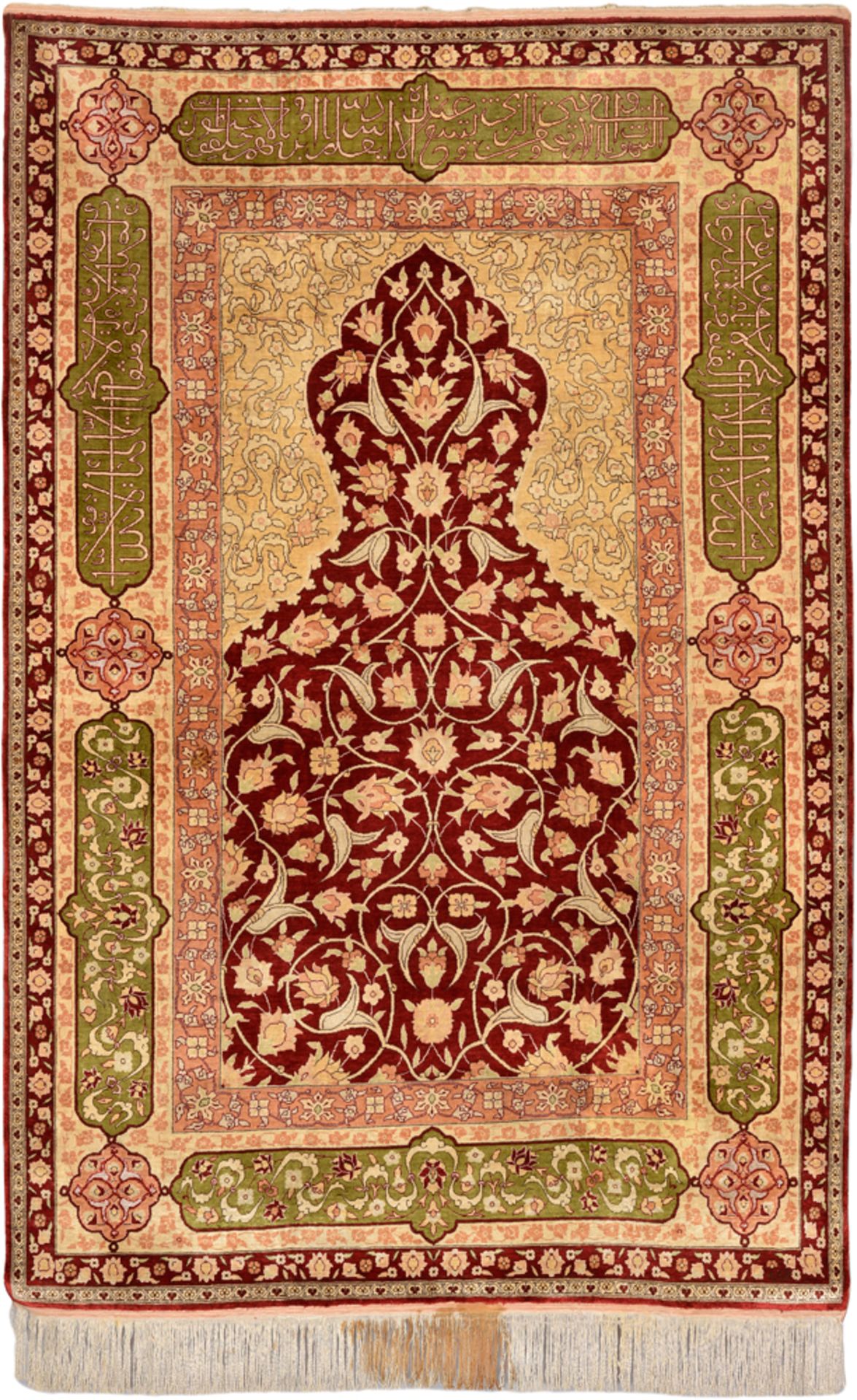 Kayserie oder Istanbul (Seide mit Brokat) ca. 195 x 130 cm.