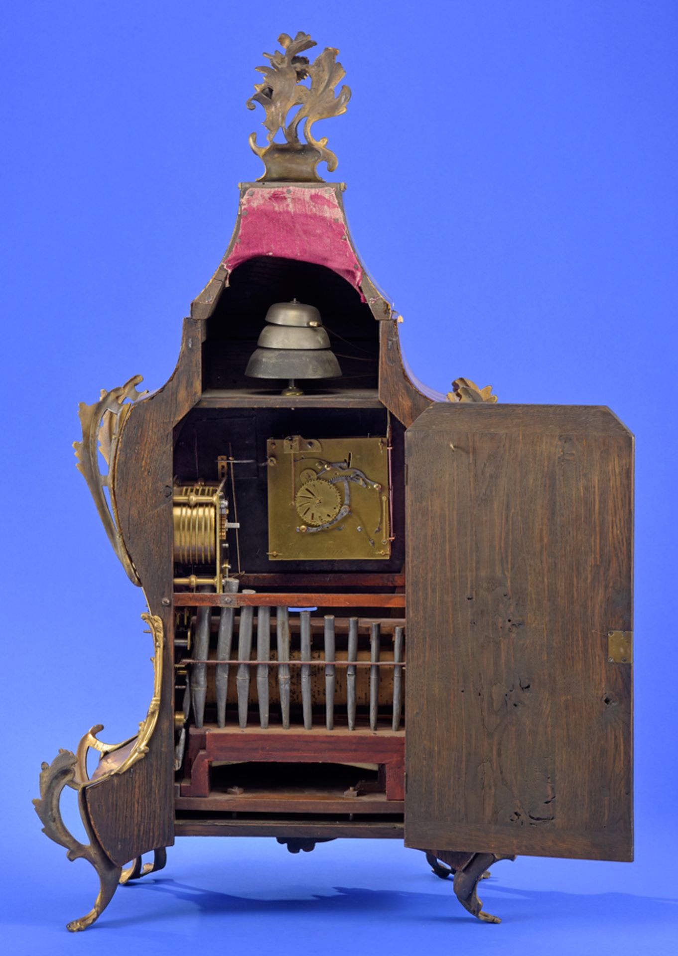 Große Louis XV-Pendule mit Walzenspielwerk und Zinnpfeifen - Image 3 of 4