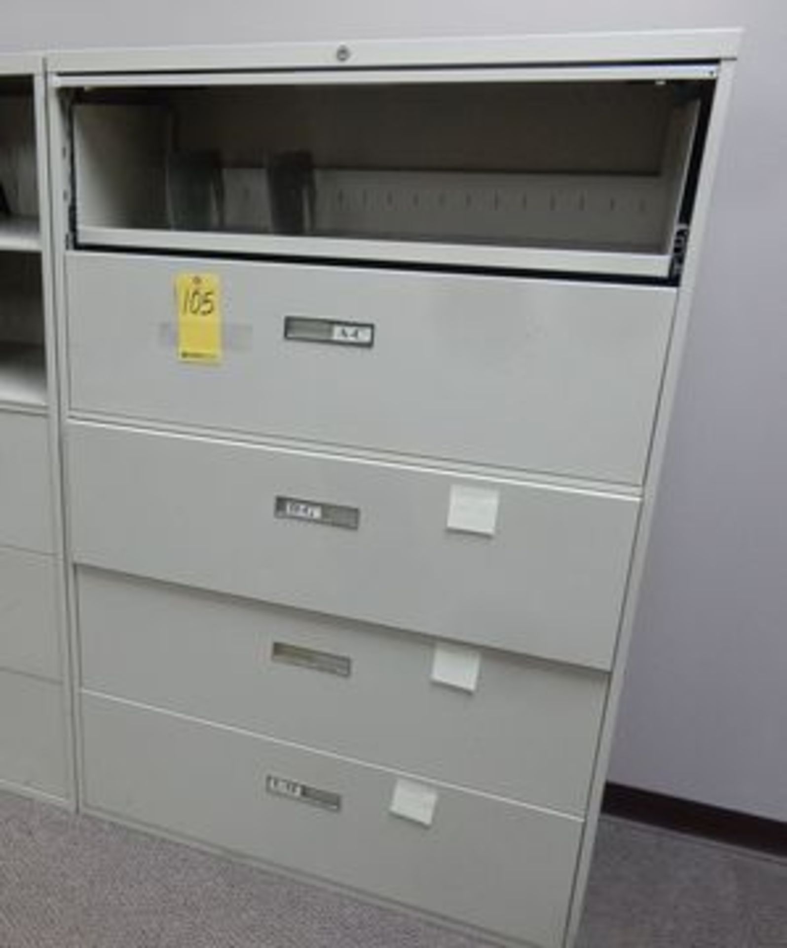 4-DRAWER LATERAL FILE W/TOP SLIDE-OUT SHELF