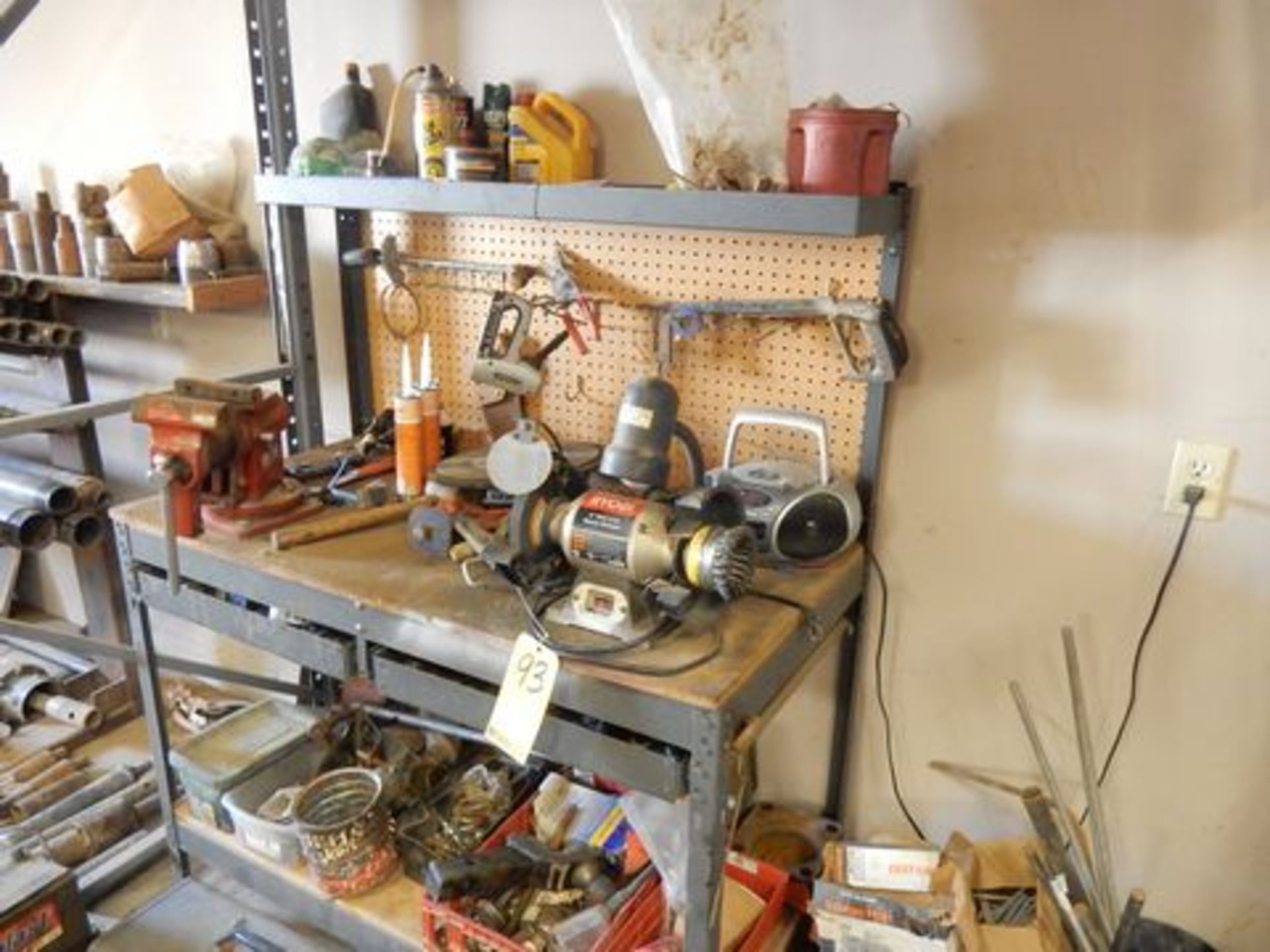 WORK BENCH W/CONTENTS TO INCLUDE.