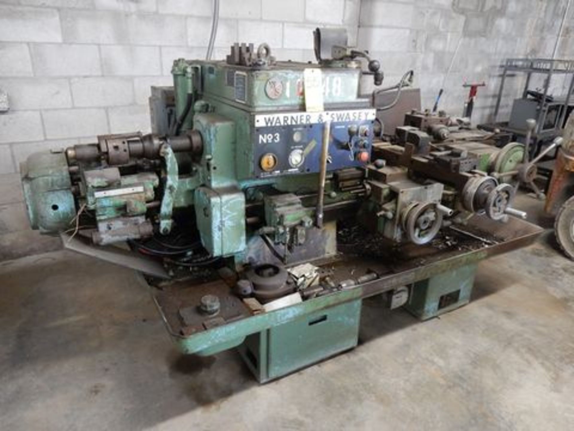 WARNER & SWASEY SQUARE HEAD TURRET LATHE, M# 3 (M-463), S/N 2336408