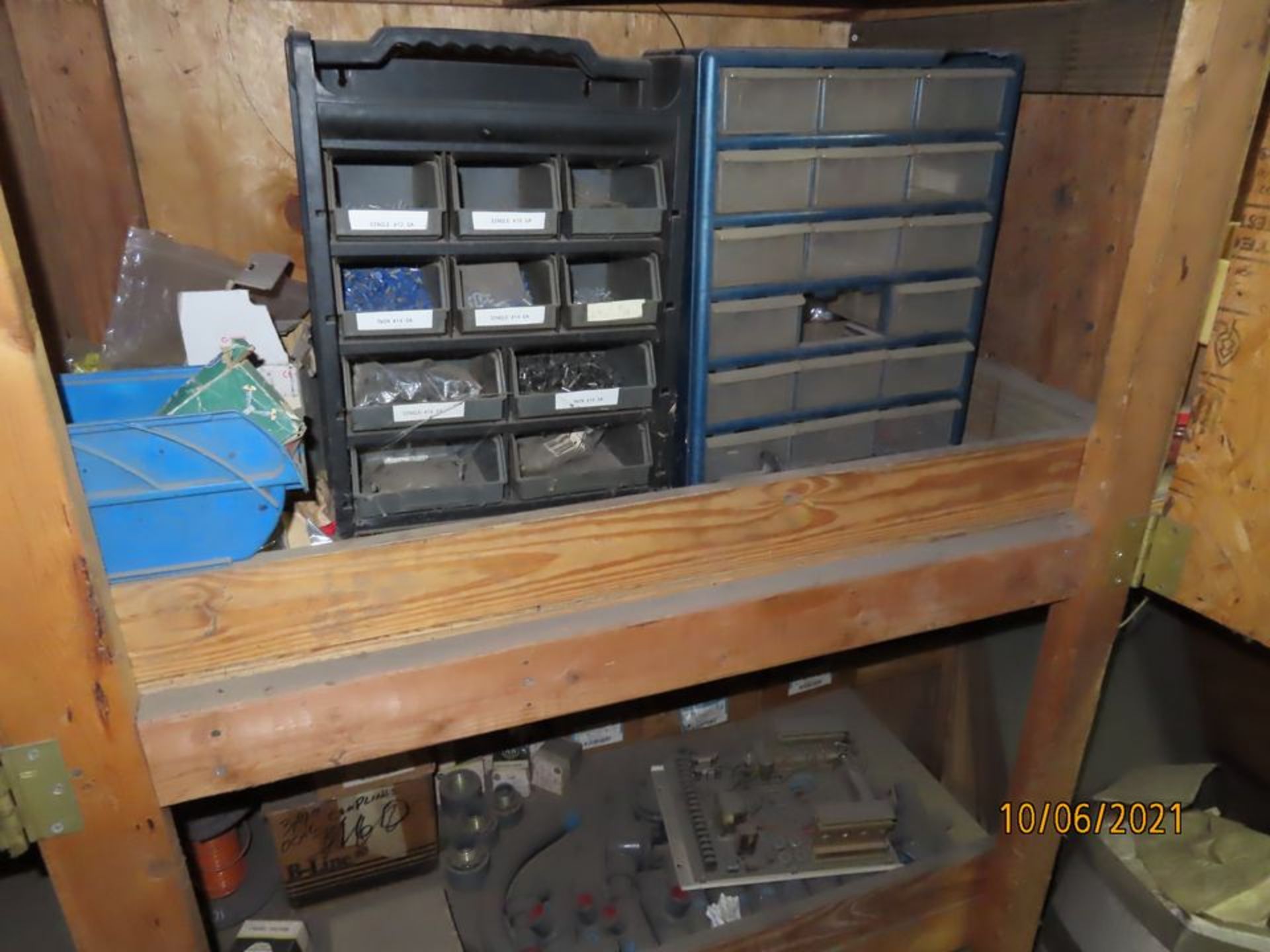 LOT CONTENTS OF SHELVES TO INCLUDE: ELECTRICAL CONDUIT, MISC. WIRE, ELEC. WIRE, MISC. ELECTRICAL FIT - Image 5 of 10