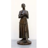 XIXe. Jeanne d'Arc. Bronze à patine brune. Alexis RUDIER / Fondeur Paris. Haut. 38.