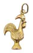 19ct gold cockerel charm, approx 2gm