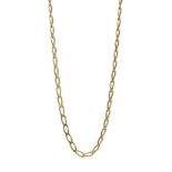 9ct gold flattened curb chain necklace stamped 375, approx 16.7gm