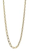 9ct gold flattened curb chain necklace stamped 375, approx 16.7gm