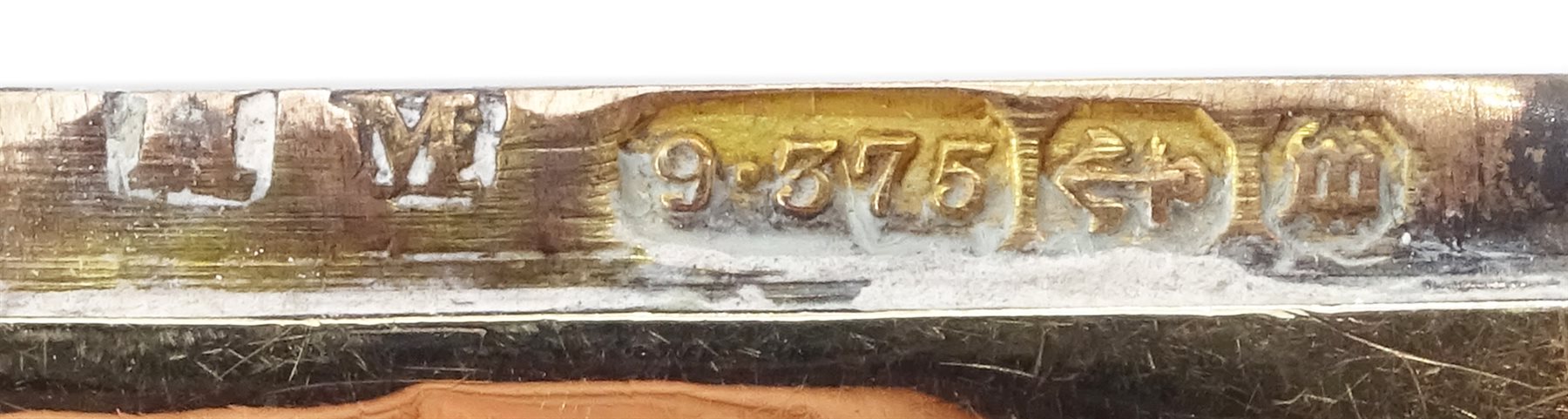 9ct gold pencil holder, engraved leaf and initialled decoration by E Baker & Son, Chester 1921 and a - Image 6 of 7