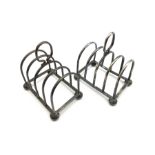 Pair of silver four division toast racks Chester 1926 Maker S Blanckensee 3.5oz