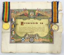 WWI medal pair comprising British War and Victory medals awarded to 'K.40716 W.A. Wilson. STO. 1 R.N