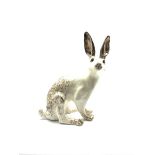 Large Winstanley pottery model of a white glazed hare size 9 H37cm