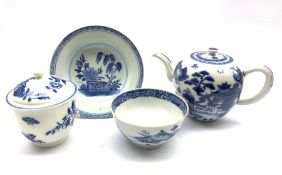 18th century and later Chinese porcelain including a teapot, shallow bowl and bowl together with a 1