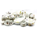 Royal Worcester Evesham dinner and tea service comprising 10 soup cups and saucers, 9 tea cups & sau