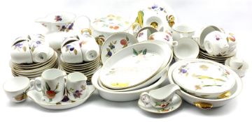 Royal Worcester Evesham dinner and tea service comprising 10 soup cups and saucers, 9 tea cups & sau