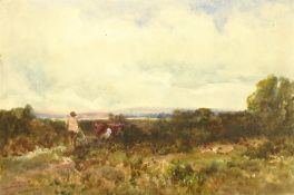 David Hill (British early 20th century): 'A Sussex Common', watercolour signed and titled