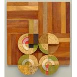 Gerald French (British 1927-2001): 'Cork Quartet III', three dimensional cork on wood panel