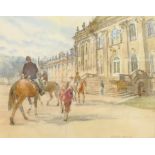 George Butler (British 1904-1999): The Meet, watercolour signed, dated 1991 verso 25cm x 31cm