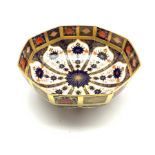 Royal Crown Derby Old Imari pattern octagonal bowl, L21cm x H8.5cm