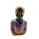 Painted plaster figure figure of a boy H42cm