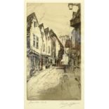 Preston Cribb (British 1876-1937): 'The Shambles York', etching signed and titled in pencil 26cm x 1