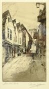 Preston Cribb (British 1876-1937): 'The Shambles York', etching signed and titled in pencil 26cm x 1