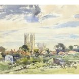 Frank Armstrong (British 1900-1966): 'Beverley Minster', watercolour signed, titled on the mount 36c